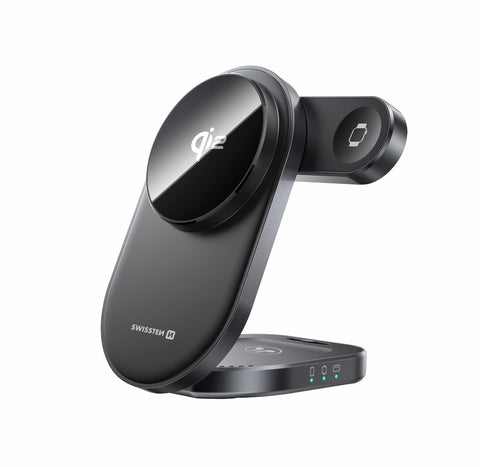 Swissten MagBase 3-In-1 Magnetic Wireless Charger - 22055570