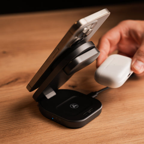 Swissten MagBase 3-In-1 Magnetic Wireless Charger - 22055570