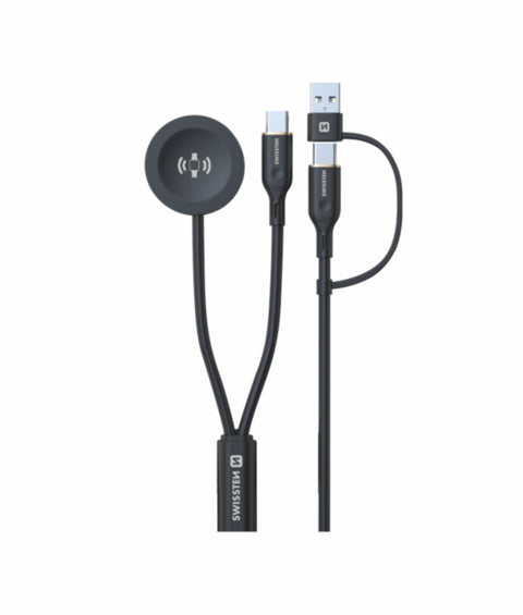 Swissten 2-In-1 Samsung Watch Wireless Charging Cable - 22065512 - Black