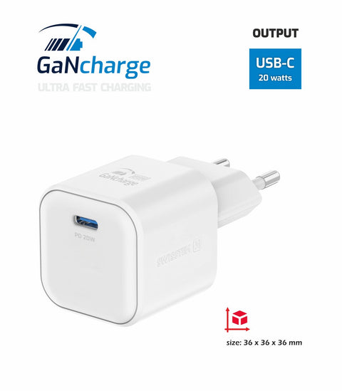 Swissten 20W UBS-C Travel Charger - 22070100 - White