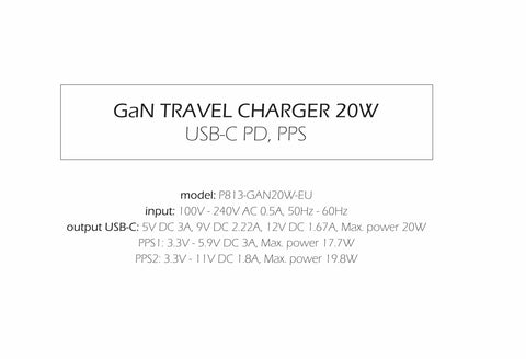 Swissten 20W UBS-C Travel Charger - 22070110 - Black