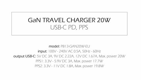 Swissten 20W UBS-C Travel Charger With USB-C To USB-C Cable - 1.2m - 22070120 - White
