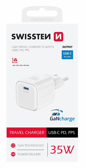 Swissten 35W UBS-C Travel Charger - 22070200 - White
