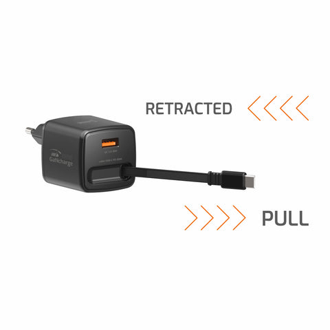 Swissten SlideCharge Travel Charger (30W) - 22070202 - Black
