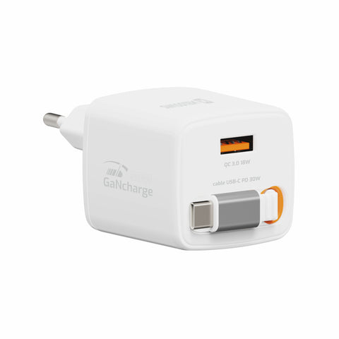 Swissten SlideCharge Travel Charger (30W) - 22070203 - White