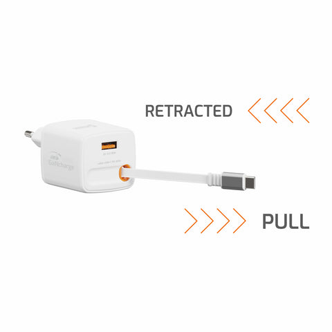 Swissten SlideCharge Travel Charger (30W) - 22070203 - White