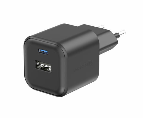 Swissten 20W Travel Charger UBS-A & USB-C - 22071110 - Black