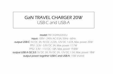 Swissten 20W Travel Charger UBS-A & USB-C - 22071110 - Black