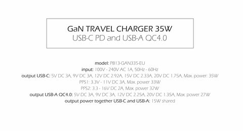 Swissten 35W UBS-C & USB-A Travel Charger - 22071200 - White
