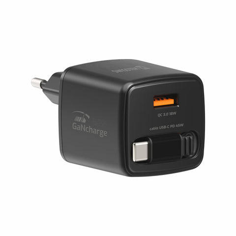 Swissten SlideCharge Travel Charger (45W) - 22071340 - Black