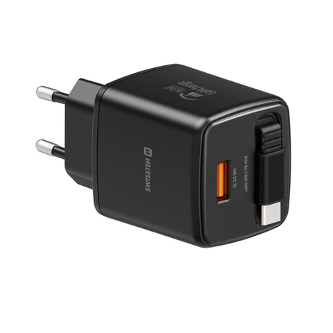 Swissten SlideCharge Travel Charger (45W) - 22071340 - Black