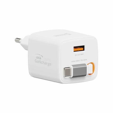Swissten SlideCharge Travel Charger (45W) - 22071350 - White