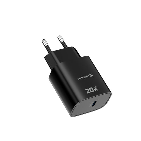 Swissten Edge USB-C Travel Charger (20W) - 22071710 - Black