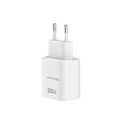 Swissten Edge USB-C + USB-A Travel Charger (20W) - 22071713 - White