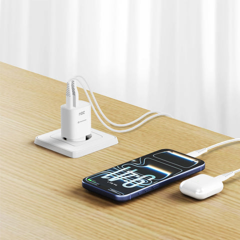 Swissten Edge USB-C + USB-A Travel Charger (20W) - 22071713 - White