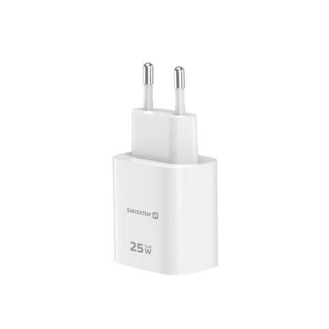 Swissten Edge USB-C + USB-A Travel Charger (25W) - 22071715 - White