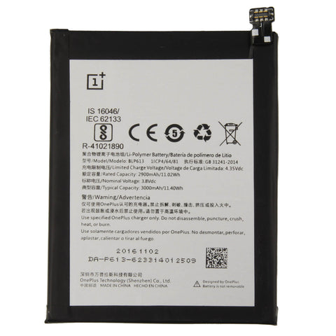OnePlus Three Battery BLP613 - 3000 mAh