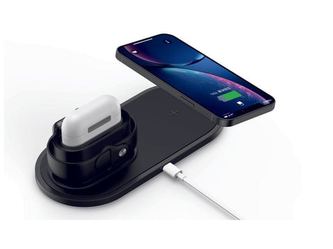 Swissten Wireless Charger - 3 in 1 - 22055506 - For iPhone/Airpods/iWatch - 15W