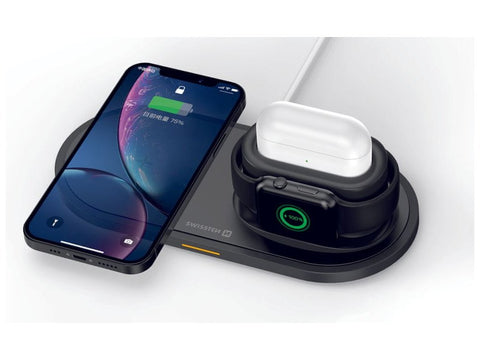 Swissten Wireless Charger - 3 in 1 - 22055506 - For iPhone/Airpods/iWatch - 15W