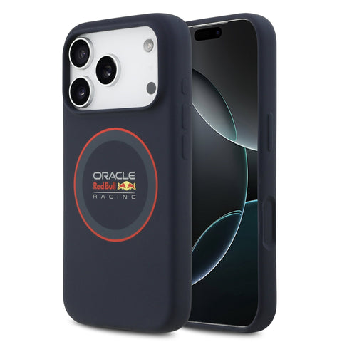 Red Bull iPhone 17 Pro MagSafe Liquid Silicon Case With Red Ring - 3666339527327 - Navy