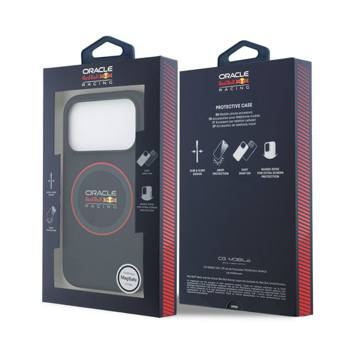 Red Bull iPhone 17 Pro MagSafe Liquid Silicon Case With Red Ring - 3666339527327 - Navy