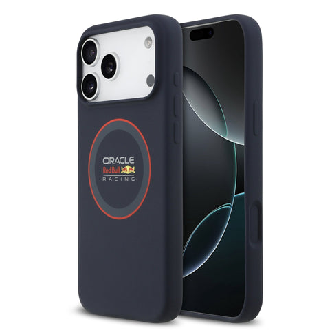 Red Bull iPhone 17 Pro Max MagSafe Liquid Silicon Case With Red Ring - 3666339527334 - Navy