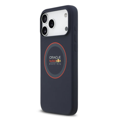 Red Bull iPhone 17 Pro Max MagSafe Liquid Silicon Case With Red Ring - 3666339527334 - Navy