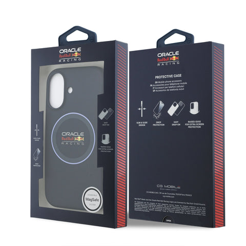 Red Bull iPhone 17 MagSafe Liquid Silicon Case With Blue Ring - 3666339527341 - Navy