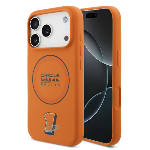 Red Bull iPhone 17 Pro MagSafe Liquid Silicon Case With Ring - 3666339527525 - Orange