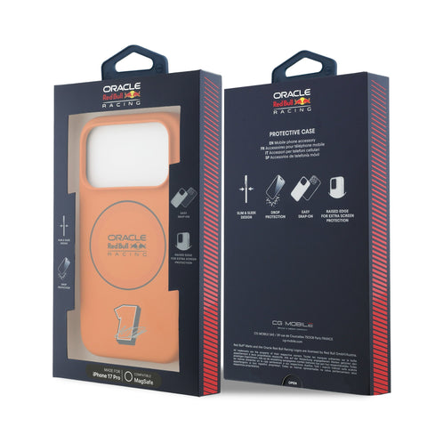 Red Bull iPhone 17 Pro MagSafe Liquid Silicon Case With Ring - 3666339527525 - Orange