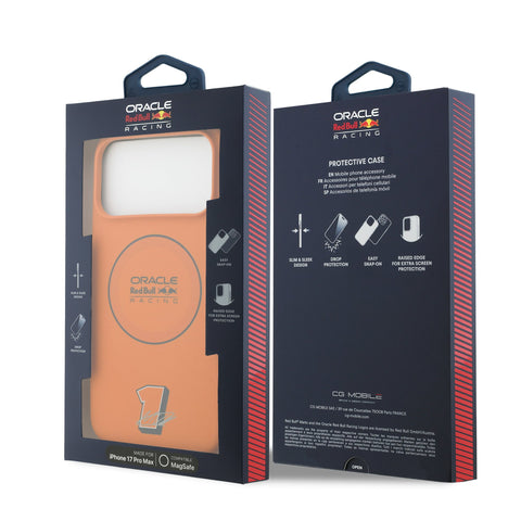 Red Bull iPhone 17 Pro Max MagSafe Liquid Silicon Case With Ring - 3666339527532 - Orange