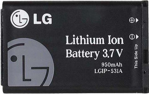 LG A170 Cube/C360/GB100/GB101/GB106/GB110/GM205/GS106/GS105/KU250/T500 Battery LGIP-531A - 950 mAh