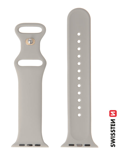 Swissten Apple Watch 38-41mm Silicone Band - 46000107 - Stone Grey