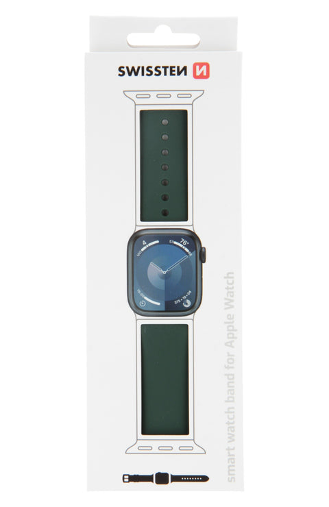 Swissten Apple Watch 42-49mm Silicone Band - 46000116 - Green