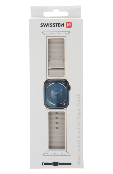 Swissten Apple Watch 42-49mm Silicone Band - 46000403 - With Marine Straps - Stone Grey