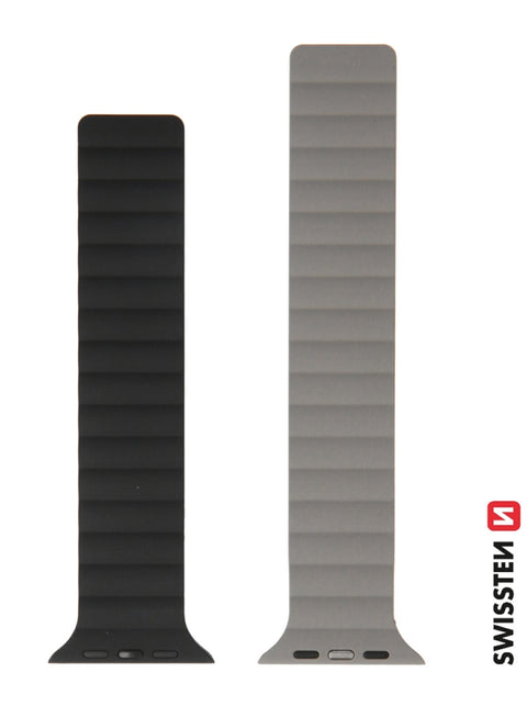 Swissten Apple Watch 38-41mm Magnetic Silicone Band - 46000501 - Black/Grey