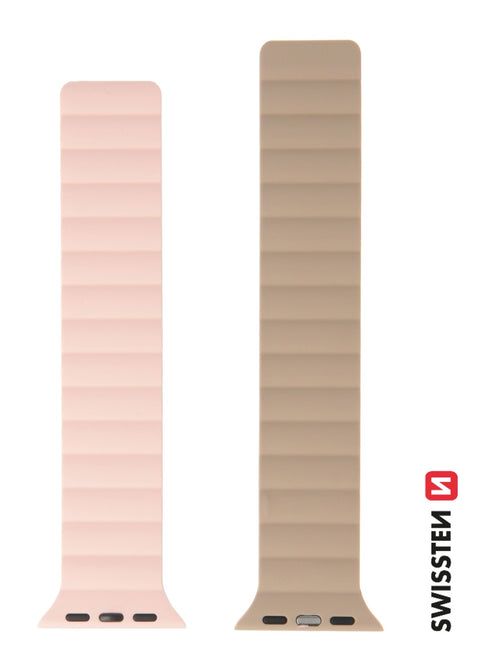 Swissten Apple Watch 38-41mm Magnetic Silicone Band - 46000502 - Pink