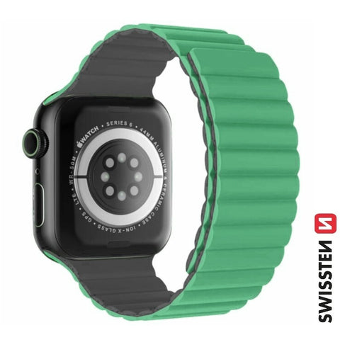 Swissten Apple Watch 38-41mm Magnetic Silicone Band - 46000503 - Green