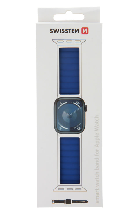 Swissten Apple Watch 38-41mm Magnetic Silicone Band - 46000504 - Blue