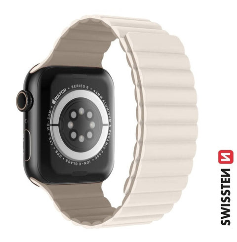 Swissten Apple Watch 38-41mm Magnetic Silicone Band - 46000505 - White