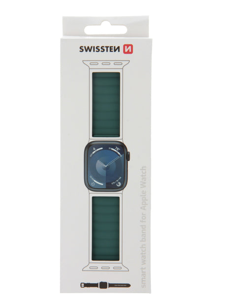Swissten Apple Watch 42-49mm Magnetic Silicone Band - 46000513 - Green