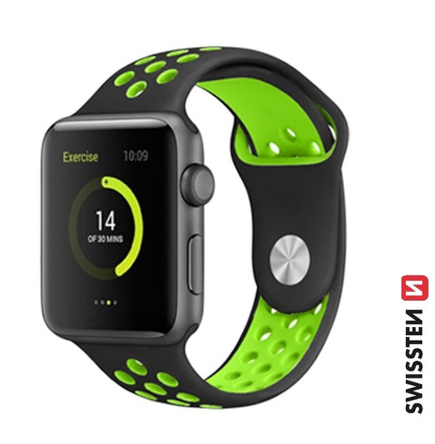 Swissten Apple Watch 38-41mm Sport Silicone Band - 46000601 - Black