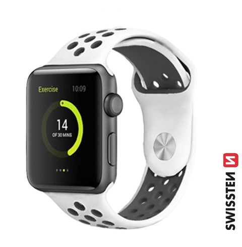 Swissten Apple Watch 38-41mm Sport Silicone Band - 46000602 - White