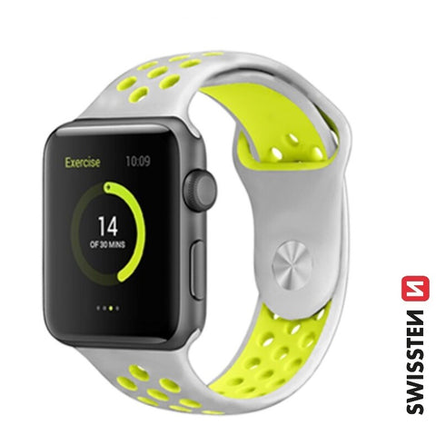 Swissten Apple Watch 38-41mm Sport Silicone Band - 46000603 - Silver