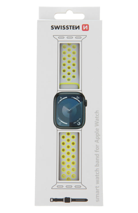 Swissten Apple Watch 42-49mm Sport Silicone Band - 46000613 - Silver