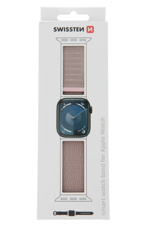 Swissten Apple Watch 38-41mm Nylon Band - 46000704 - Rose Gold