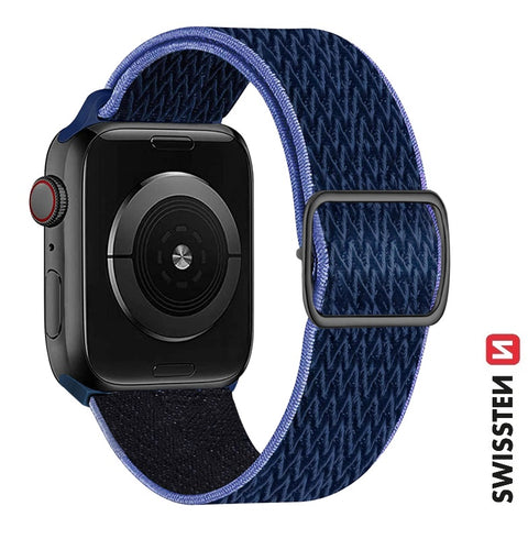 Swissten Apple Watch 42-49mm Nylon Band - 46000716 - With Buckle - Blue