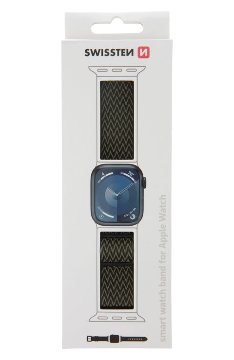 Swissten Apple Watch 42-49mm Nylon Band - 46000718 - With Buckle - Khaki