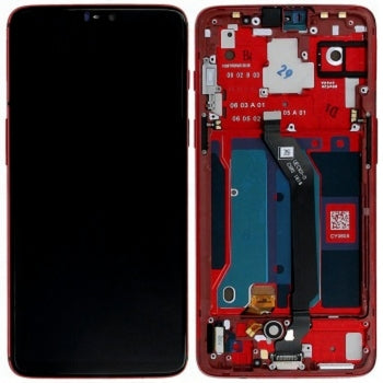 OnePlus 6 (A6003) LCD Display + Touchscreen + Frame - 2011100036/4901621 - Red
