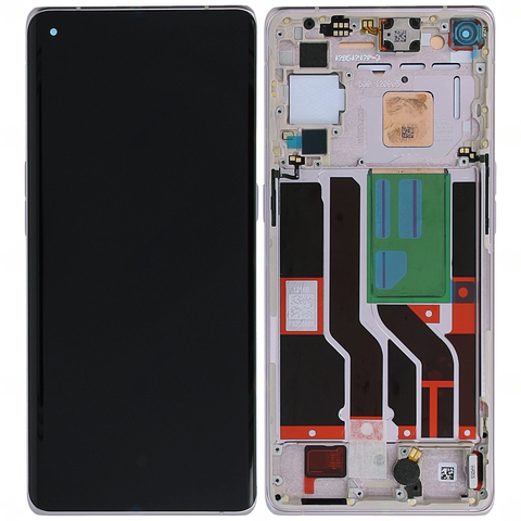 Oppo Find X3 Neo (CPH2207)/Reno 5 Pro 5G (CPH2201) LCD Display + Touchscreen + Frame - 4906178 - Silver